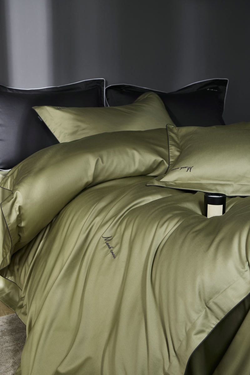 Ahtisa's Light Luxury Style 240 Count Long-Staple Cotton Satin Four-Piece Bedding Set
